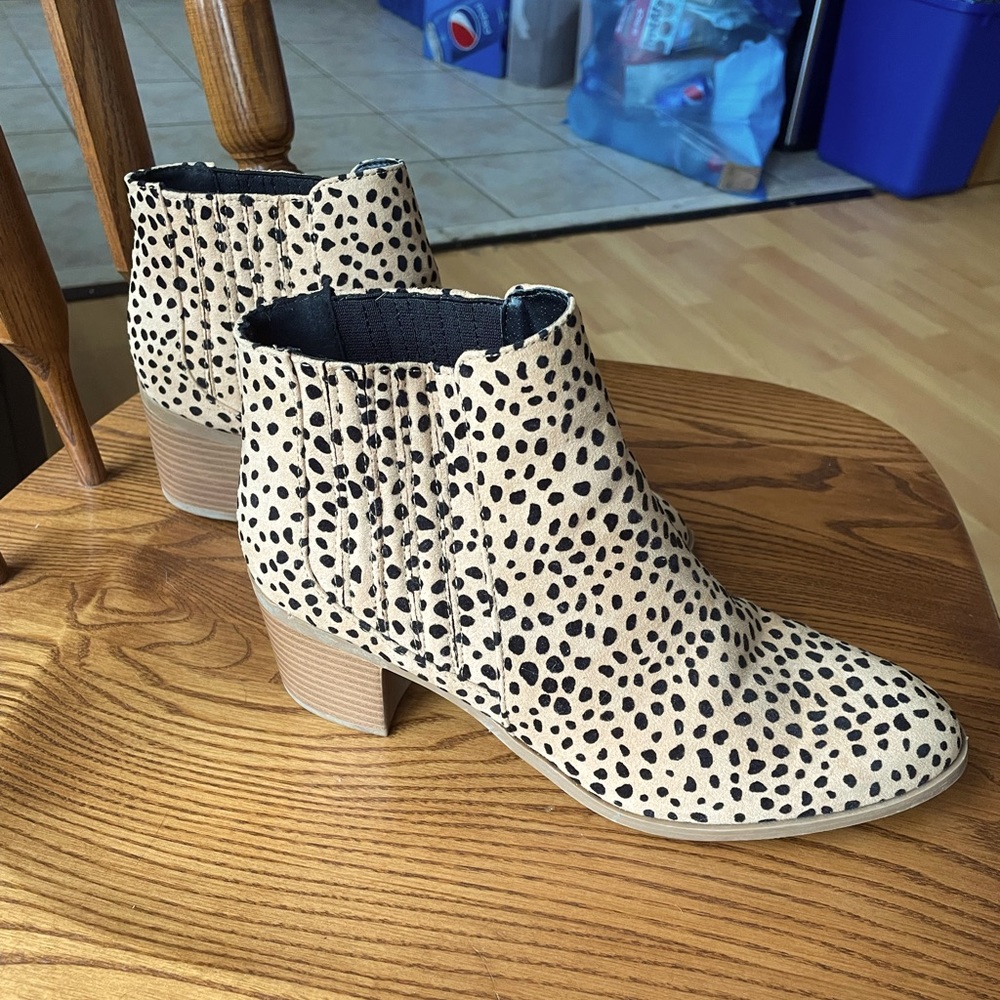Women’s Leopard Print Heeled Ankle Boots